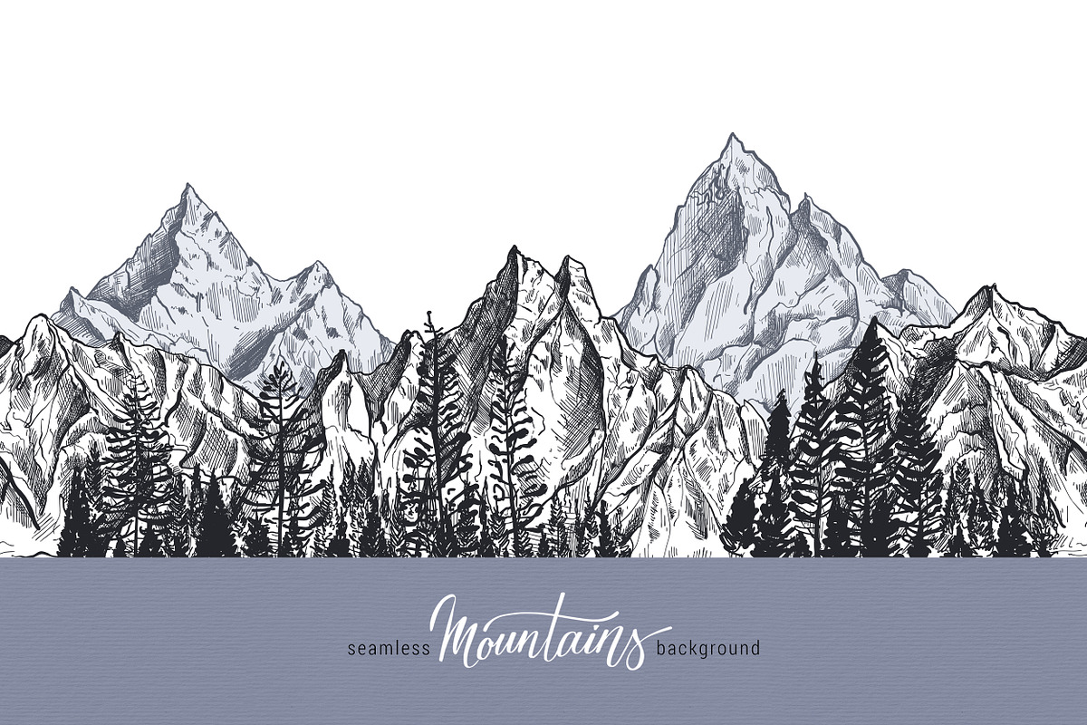 Mountains Vector Set, an Illustration by Molly art (Photo 8 of 13)