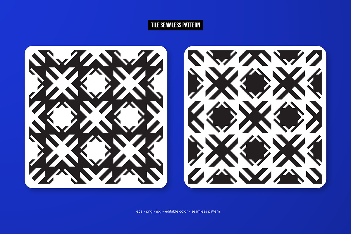 Modern Geometric Tile Pattern Set, a Pattern Graphic by Sundaylab (Photo 1 of 3)