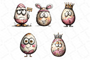 Funny Eggs Easter Clipart, an Illustration by DreamPrint404 (Thumbnail 4 of 6)