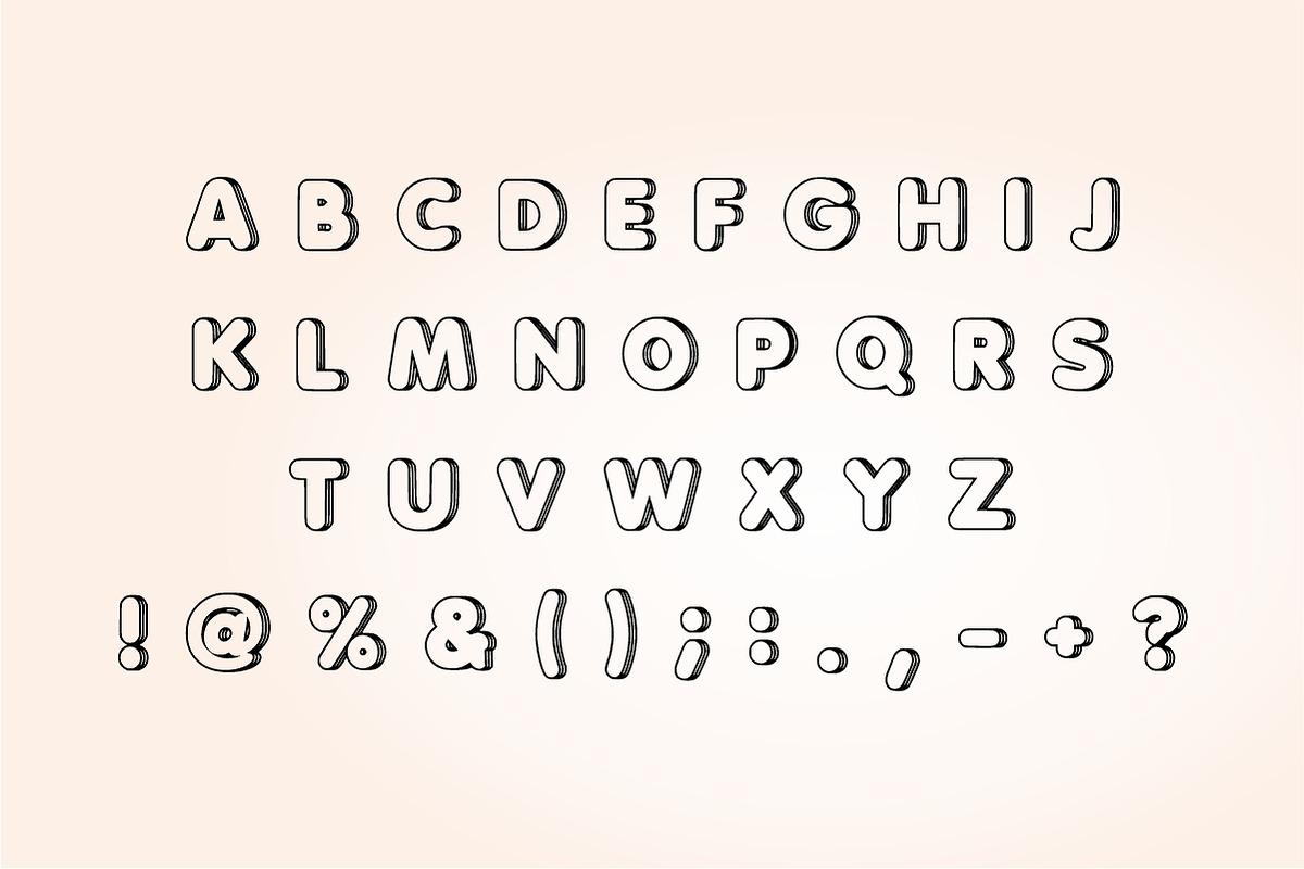 Cute Line, a Font by Limited.studio (Photo 4 of 6)