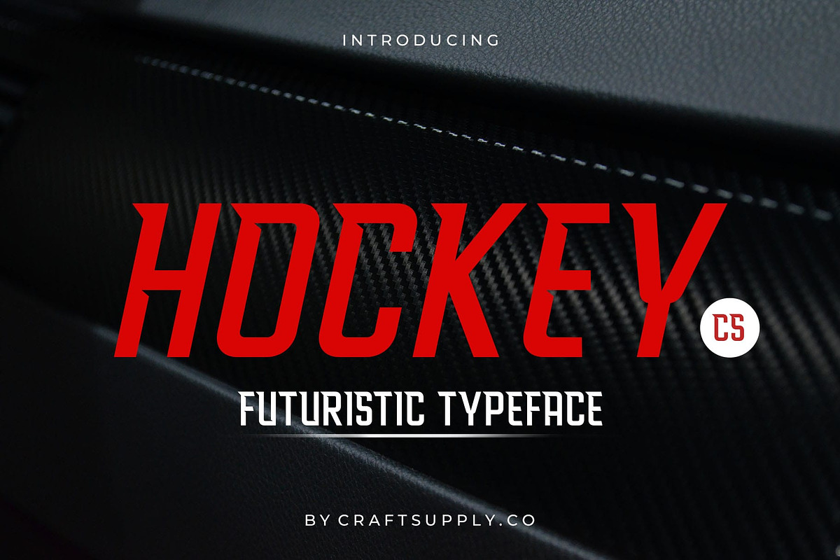 CS Hockey – Cyberpunk Font, a Sans Serif Font by Craft Supply Co. (Photo 1 of 8)