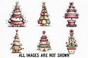 Whimsical Christmas Tree Clipart, an Illustration by Craft Nest (Thumbnail 4 of 6)