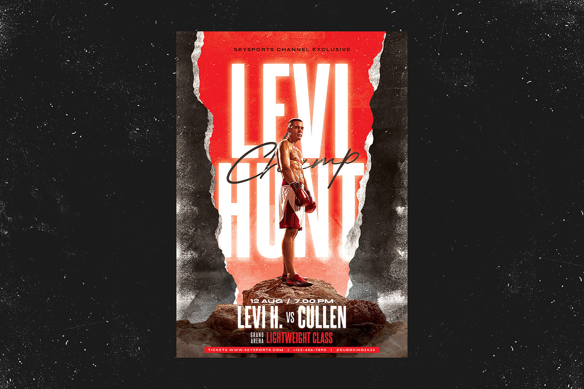 5 Boxing Flyer Templates, a Flyer Template by Bornx Design (Photo 5 of 6)