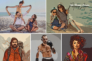 Ink Slinger Comics Photoshop Action, a Brushes & More by Photoshop Action