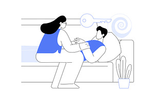 Hypnosis therapy isolated cartoon, an Object Illustration by Visual Generation