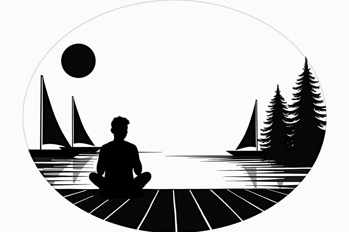 Lake Meditation & Sailing Set, an Illustration by BIPLOB EXPERT (Photo 8 of 9)