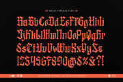 Raquens | Blackletter Display, a Blackletter Font by Denustudios (Thumbnail 8 of 9)