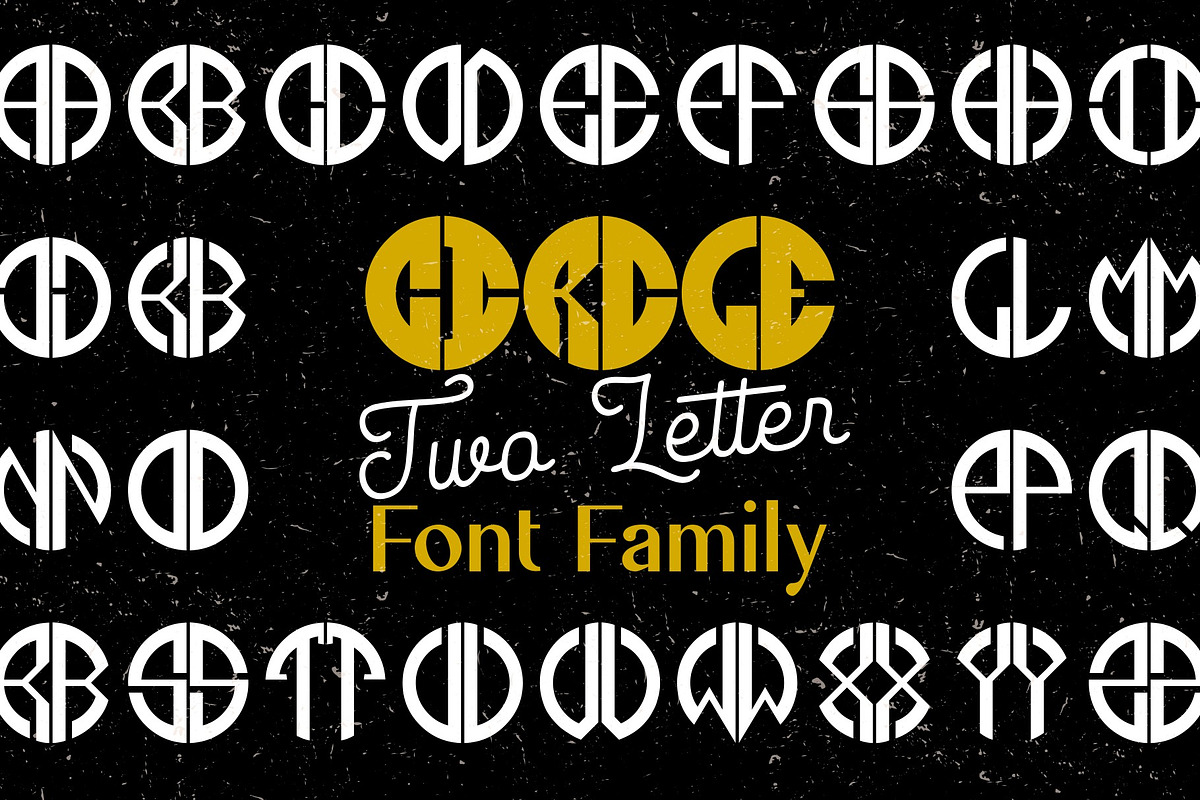 Cilcle TwoLetter - Logo Font, a Symbol Font by Intuisi Creative (Photo 1 of 4)