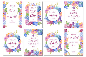 Baby Milestone Cards, Flowers