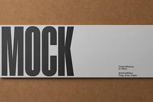 Ticket / Invitation Card Mockup