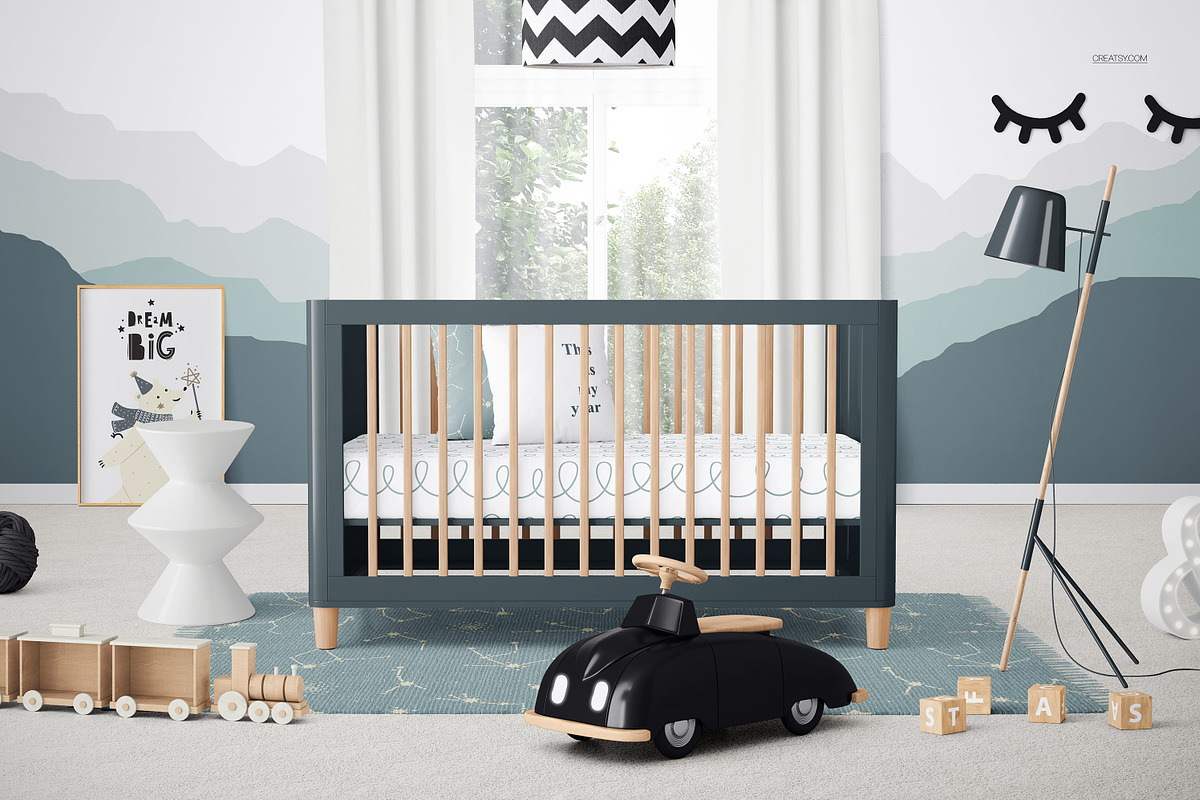 Baby Crib Nursery Mockup Collection, a Household Mockup by creatsy5 (Photo 18 of 22)