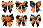 Whimsical Halloween Bow Clipart, a Seasonal Illustration by Creative Art (Thumbnail 3 of 6)