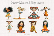 Quirky Girl Clip art, a Person Illustration by PaintPixelCo (Thumbnail 3 of 10)