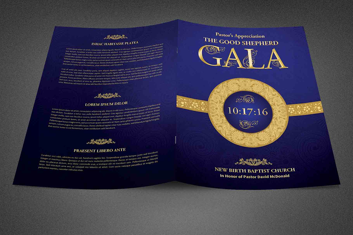 Pastor Appreciation Event Program, a Brochure Template by loswl (Photo 3 of 3)