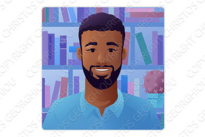 Man Profile Illustration Internet, a Person Illustration by Christos Georghiou