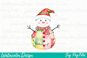 Christmas patchwork PNG, an Illustration by Watercolor design