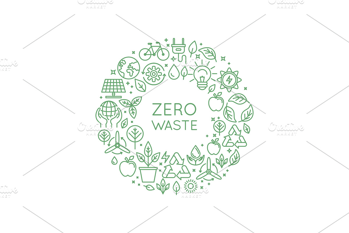 Zero waste - icons and illustrations, a Graphic by venimo (Photo 4 of 8)