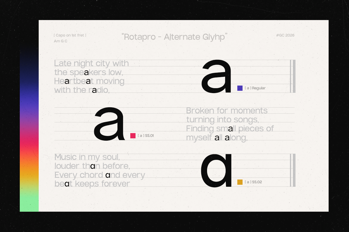 GC Rota Pro - Modern Grotesk Sans, a Sans Serif Font by Glyphonic (Photo 8 of 15)