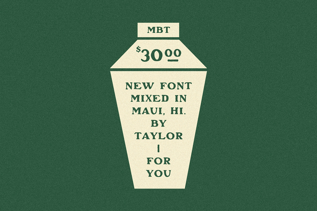 Bartender Typeface, a Handwritten Font by Taylor Penton (Photo 4 of 6)