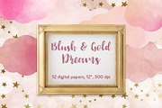 Blush & Gold Dreams Papers, a Texture Graphic by Chus Moreno Studio (Thumbnail 1 of 8)