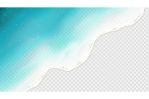 Turquoise sea waves template, an Illustration by Andrey Yaroslavtsev