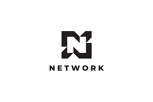 Network - Letter N Logo Template