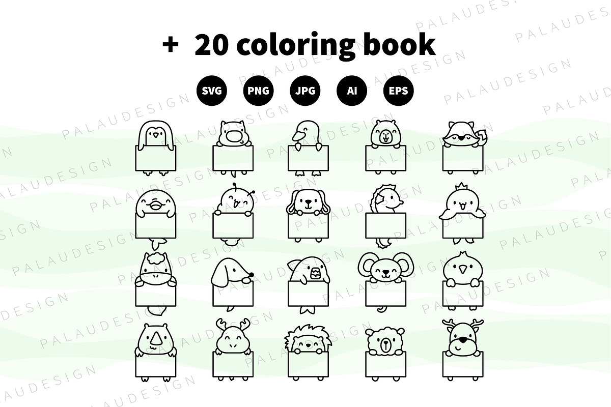 Animals Holding Signs Clipart Set, an Animal Illustration by Palau (Photo 11 of 12)