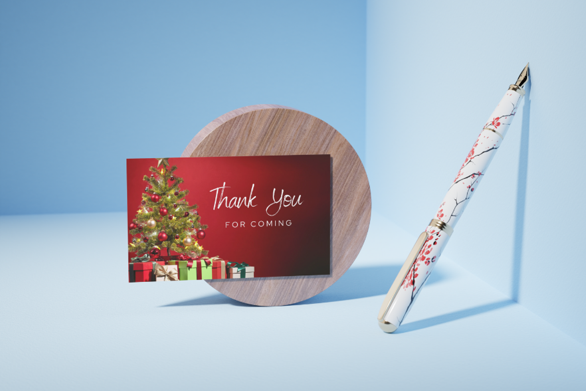 Red Christmas card design, a Social Media Template by MS Designer (Photo 2 of 2)