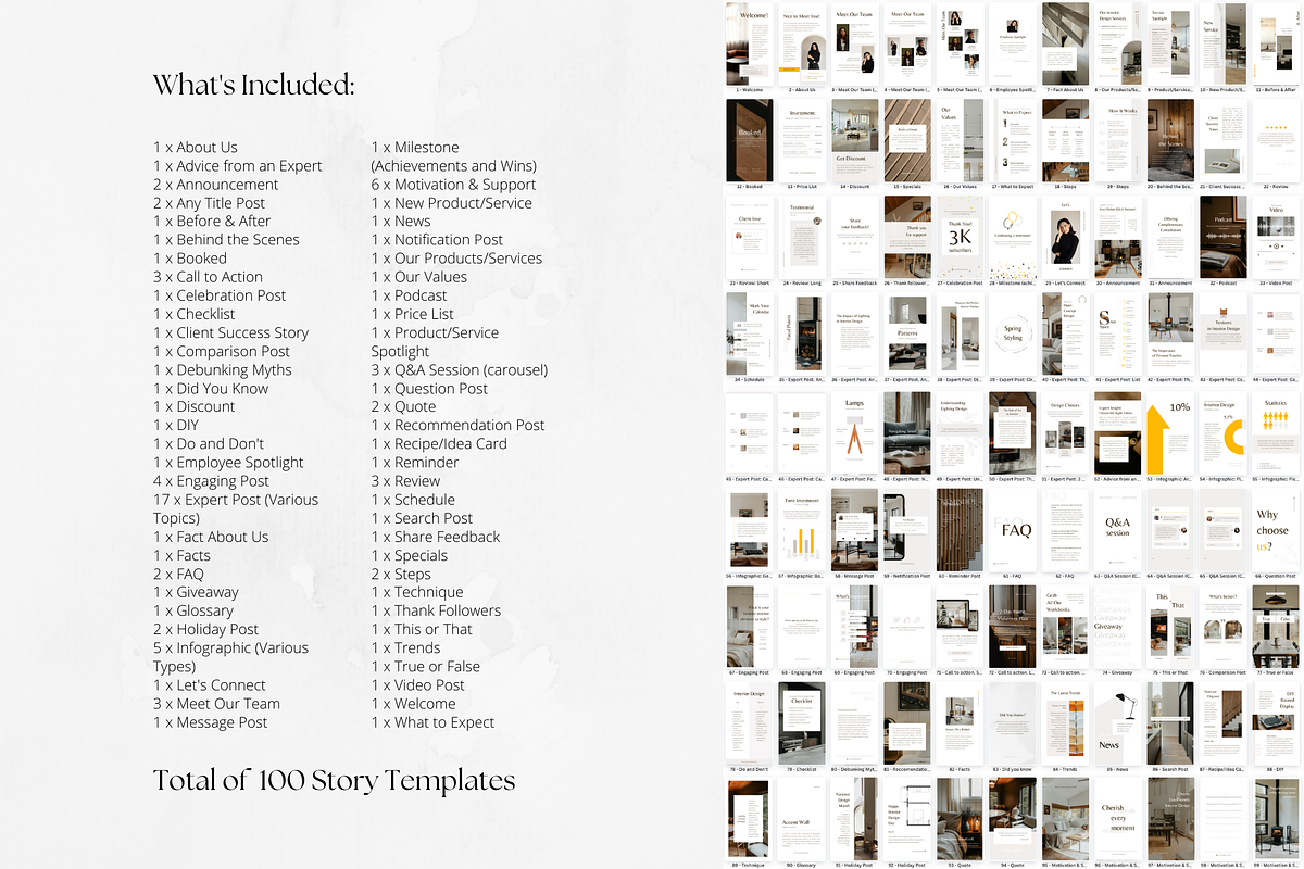 100 Interior Design Stories, a Social Media Template by PatternLab. (Photo 2 of 9)
