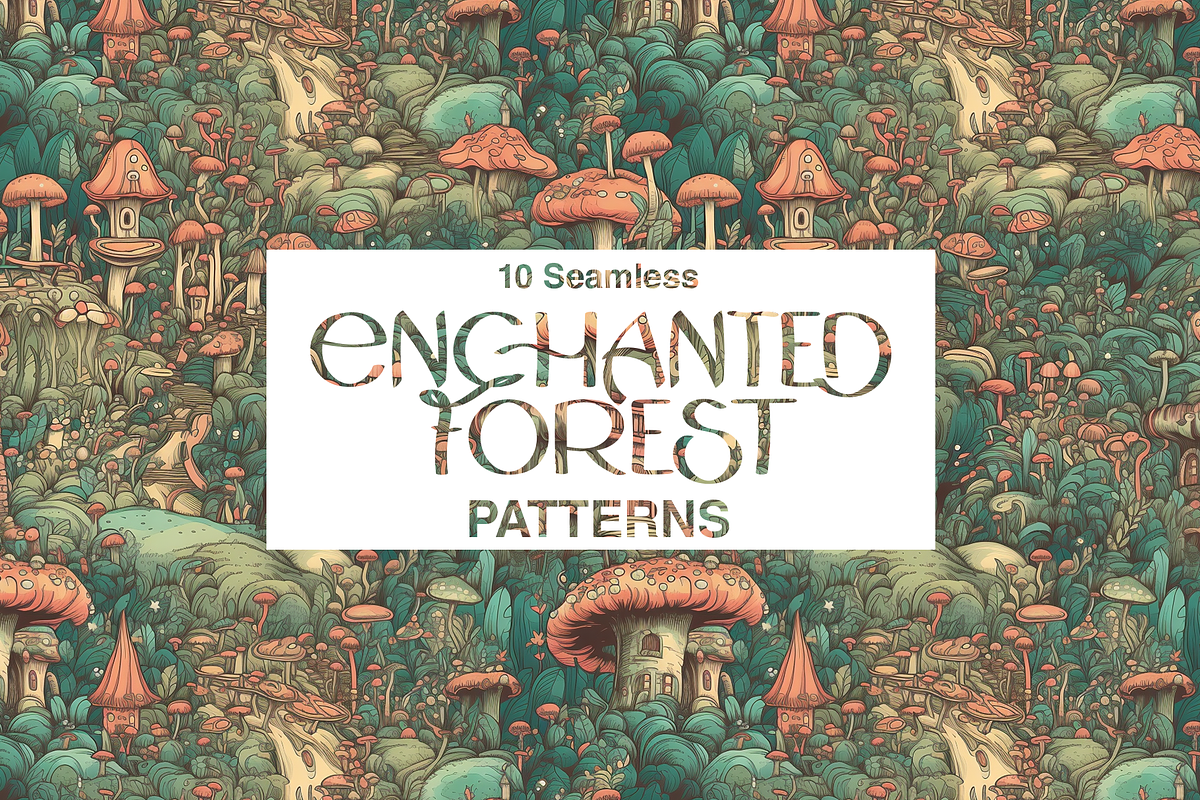 10 Enchanted Forest Patterns, a Pattern Graphic by Motifs (Photo 4 of 11)