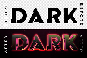 Dark Backlight Text Effect Style