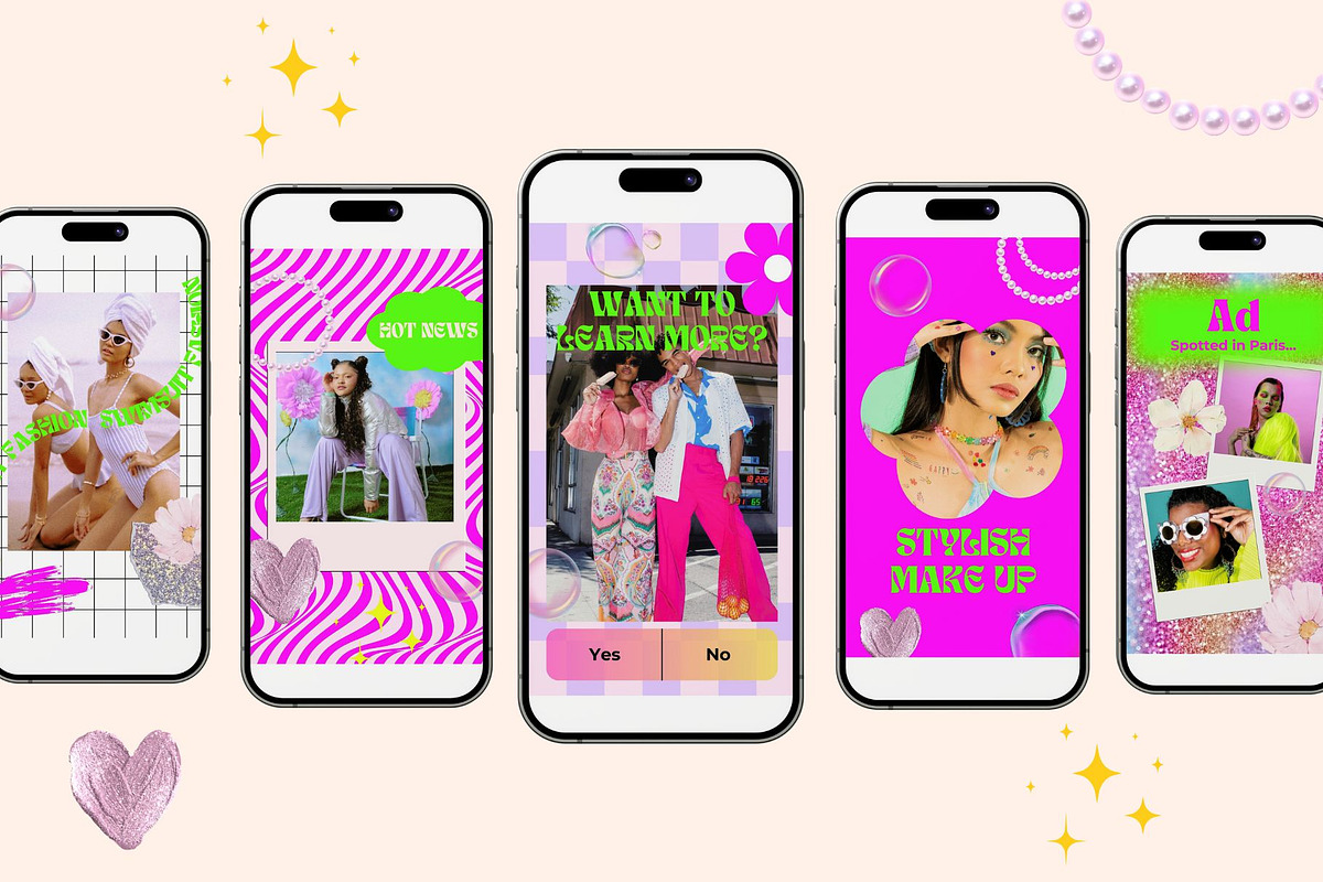 Retro & Y2K Instagram Template Pack, a Social Media Template by Sofico (Photo 6 of 10)