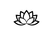 Lotus Flower Vector Icon Bundle, an Illustration by yasushie (Thumbnail 27 of 51)