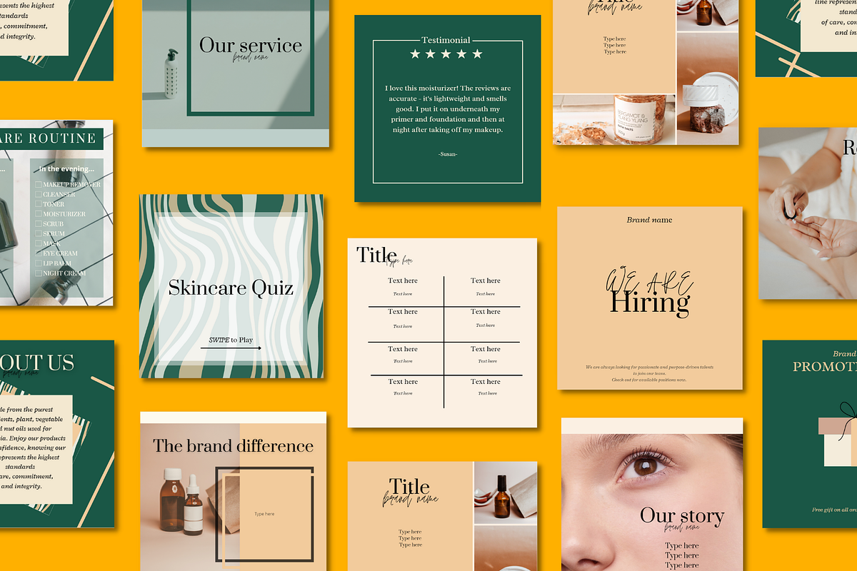 60 TREND SKINCARE INSTAGRAM TEMPLATE, a Social Media Template by LemonNguyen (Photo 6 of 6)