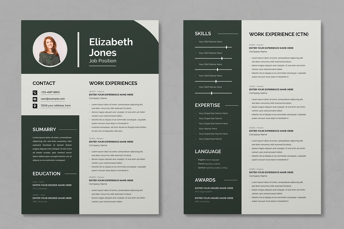 Resume Design Template, a Resume Template by MightyDesign (Photo 2 of 6)