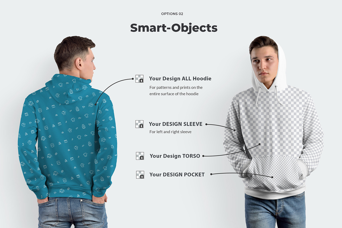 8 Men Hoodie Mockups, a Hoody Mockup by Grow Design Craft Studio (Photo 4 of 7)