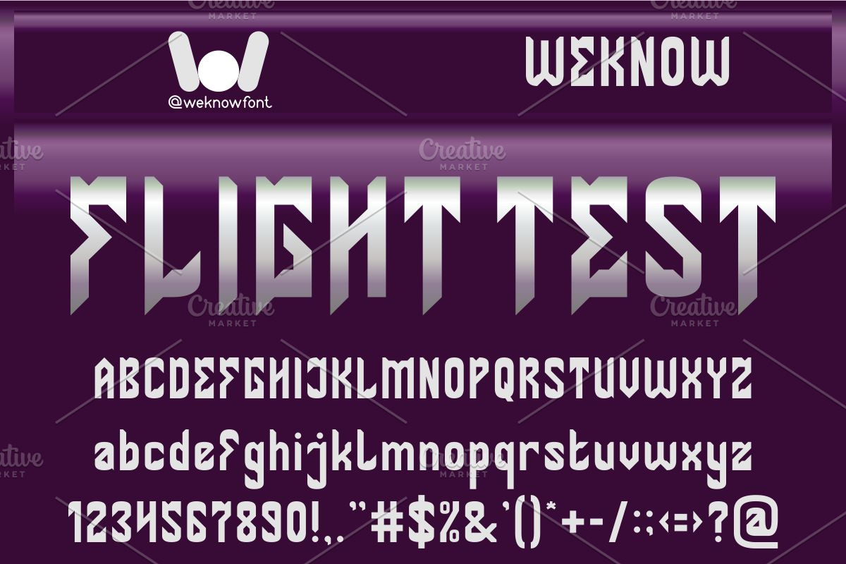 Aeroplane font, a Font by weknow (Photo 2 of 9)
