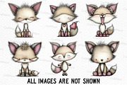 Watercolor Fox with Emotion Clipart, an Illustration by Craft Nest (Thumbnail 2 of 6)