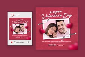 Happy Valentine's Day Post Template, a Social Media Template by Saman Osama