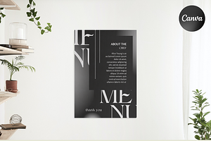 Classy Modern Chic Menu Templates