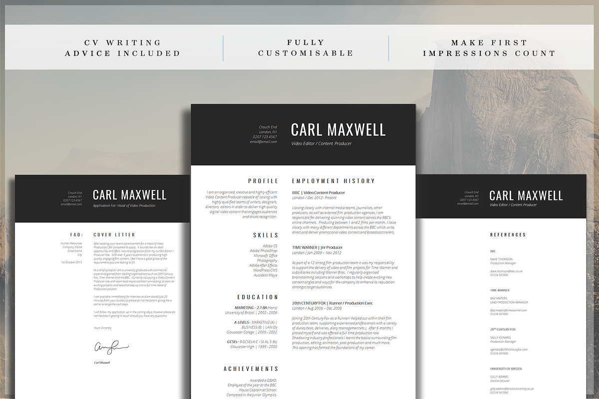 Modern Resume Template, a Resume Template by introDuice - CV / Resumes (Photo 6 of 6)