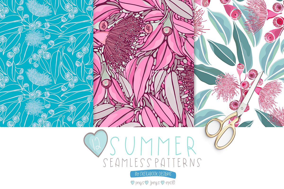 Summer Seamless Patterns, a Pattern Graphic by Sketchbook Designs (Photo 7 of 10)