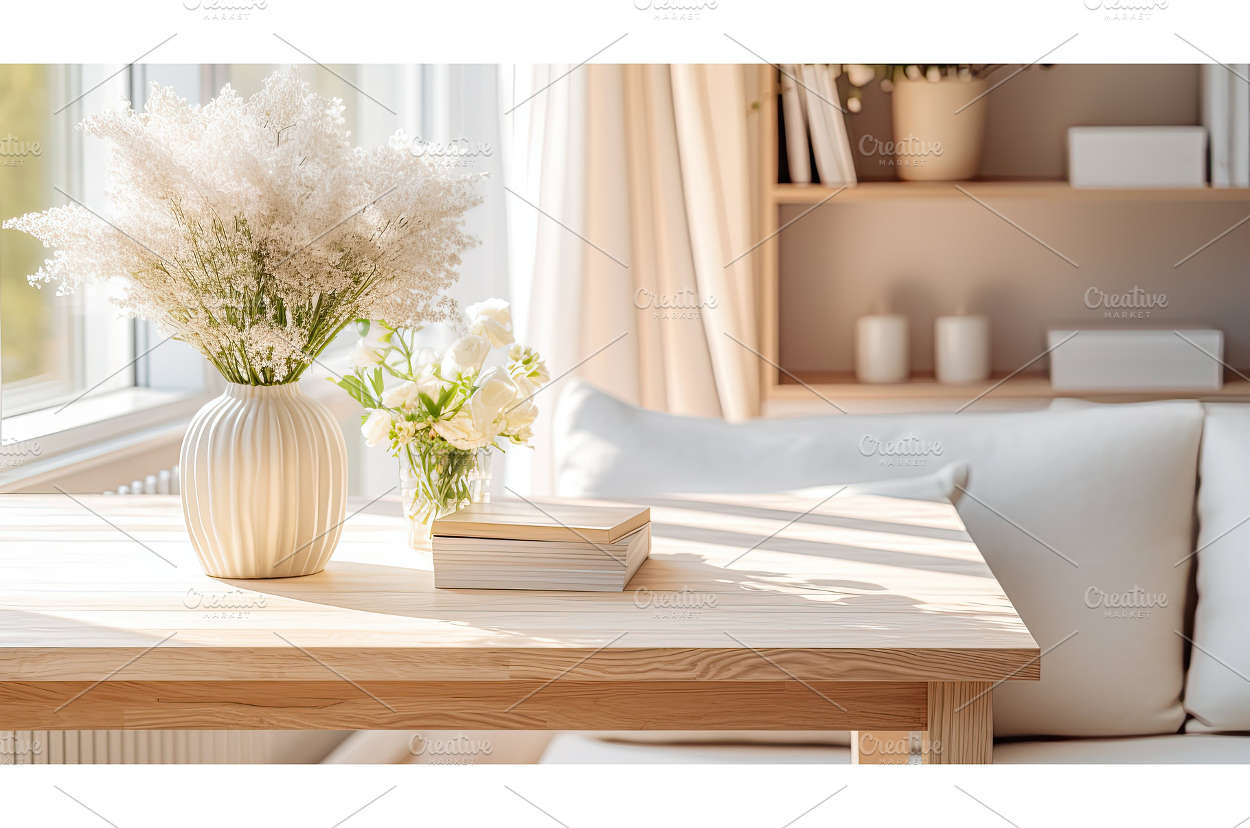 rectangular light wood table ai, a Background Photo by pikepicture