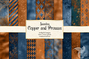 Copper and Prussian Textures, a Texture Graphic by Digital Curio (Thumbnail 1 of 4)