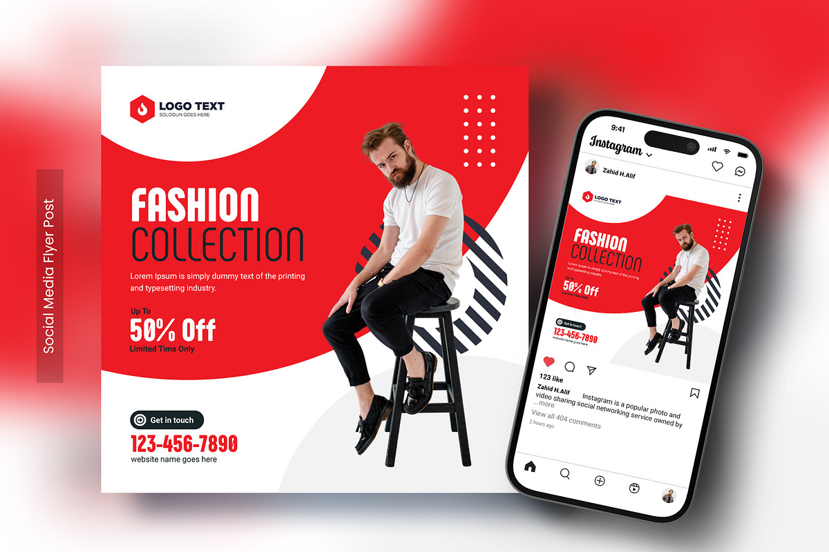 Social Media Flyer Post Template, a Social Media Template by zahidhossainalif (Photo 3 of 5)