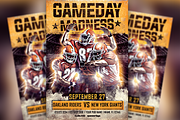 Gameday Madness Football Flyer, a Flyer Template by Graphic Boutique (Thumbnail 1 of 2)