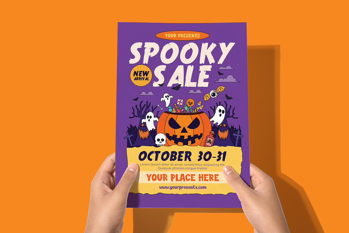 Halloween Sale Flyer, a Flyer Template by Creativestoree (Photo 5 of 5)