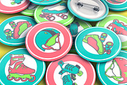 Roller skating, skateboarding, a Pattern Graphic by Yarko Malinova (Thumbnail 3 of 4)