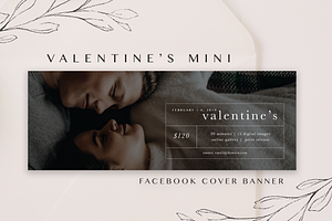 Valentine’s Mini Facebook Cover, a Social Media Template by molly ho studio