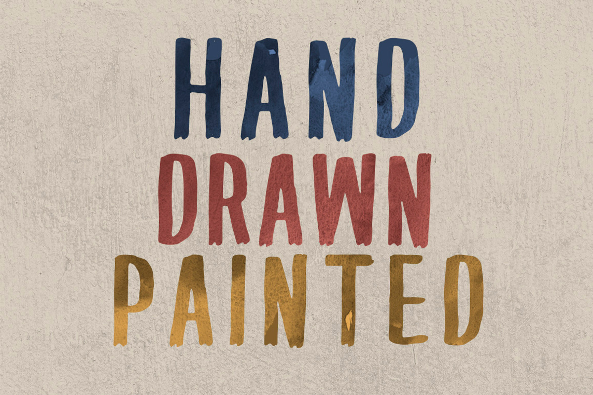 PQRS Handpainted Bold Font preview 6